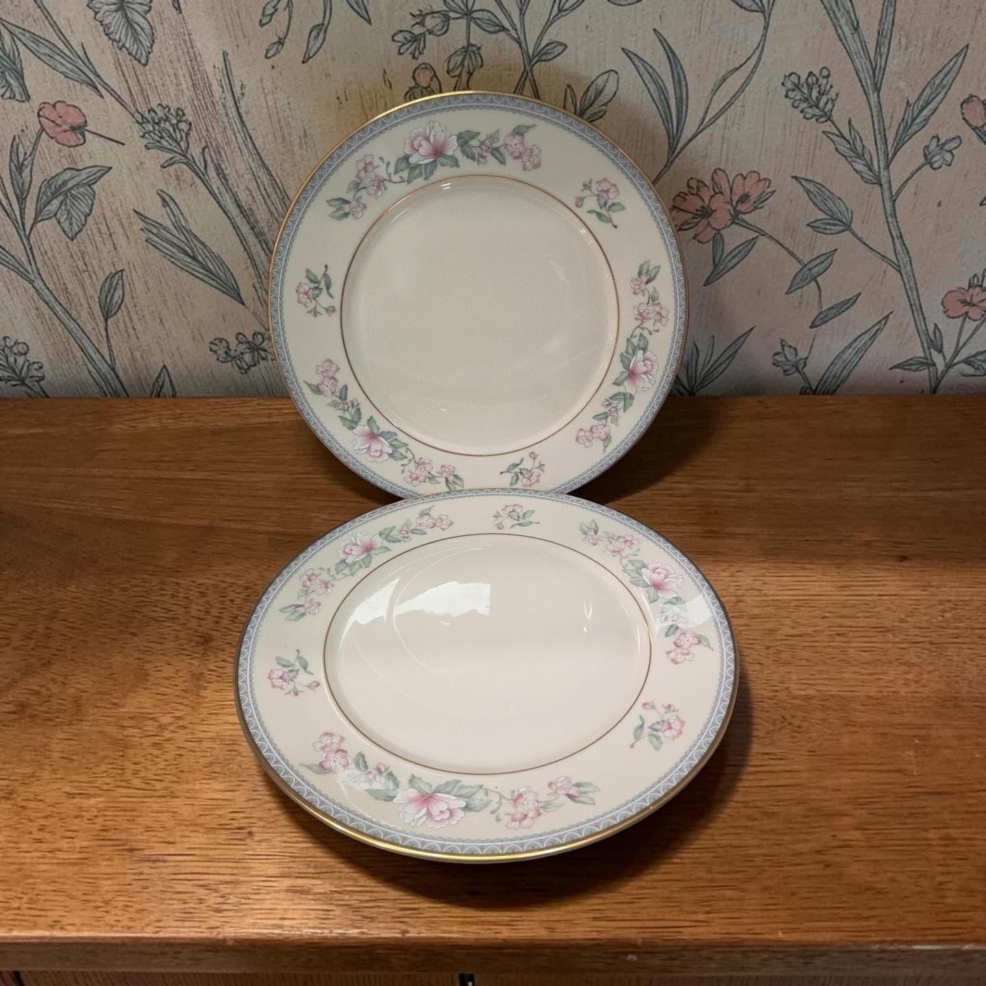 Lenox Serenade Dinner Plates, Set of 2, Vintage Floral Replacement Dinnerware