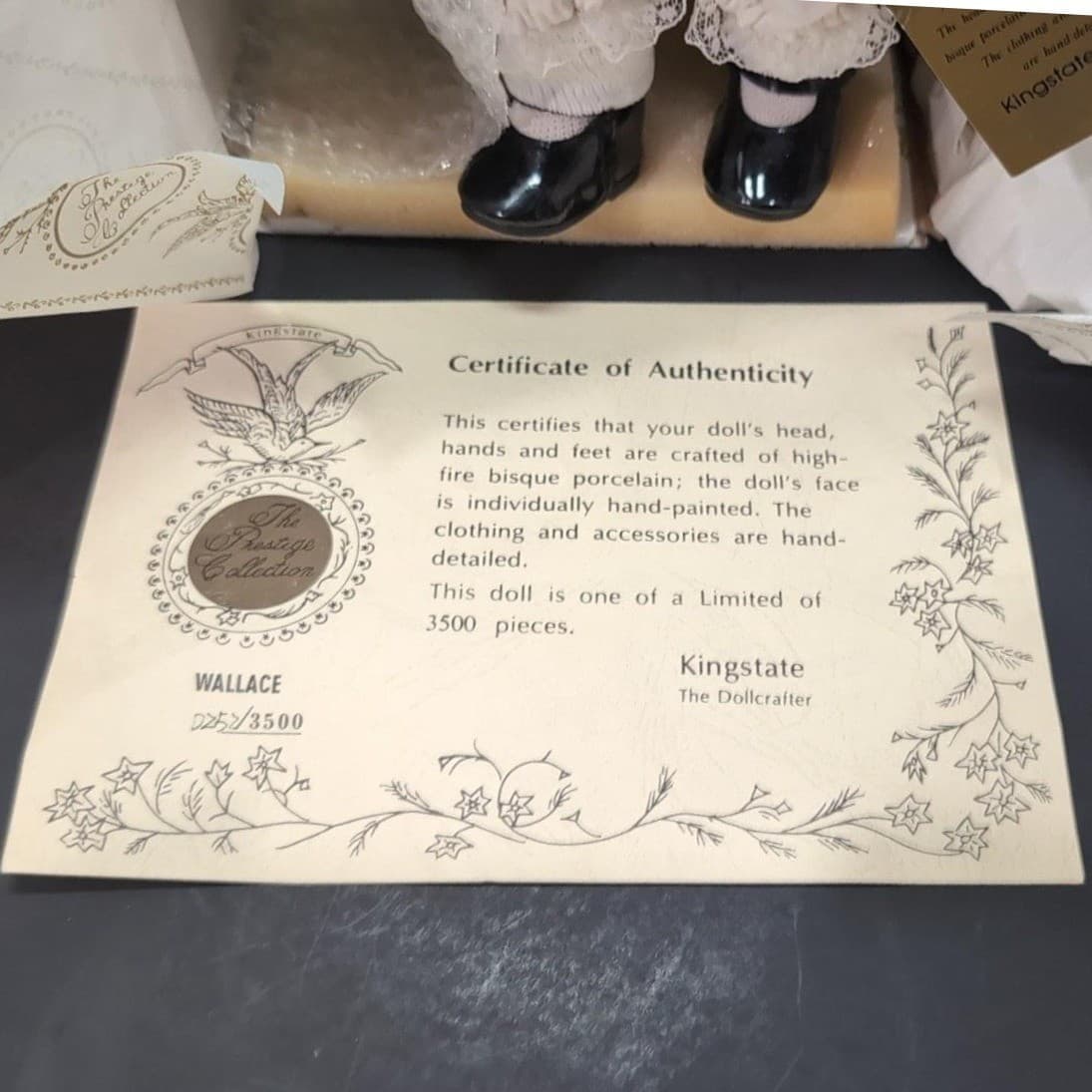 Kingstate Porcelain Wanda Doll, The Prestige Collection, 15" Vintage Collectible - Thumbnail 3
