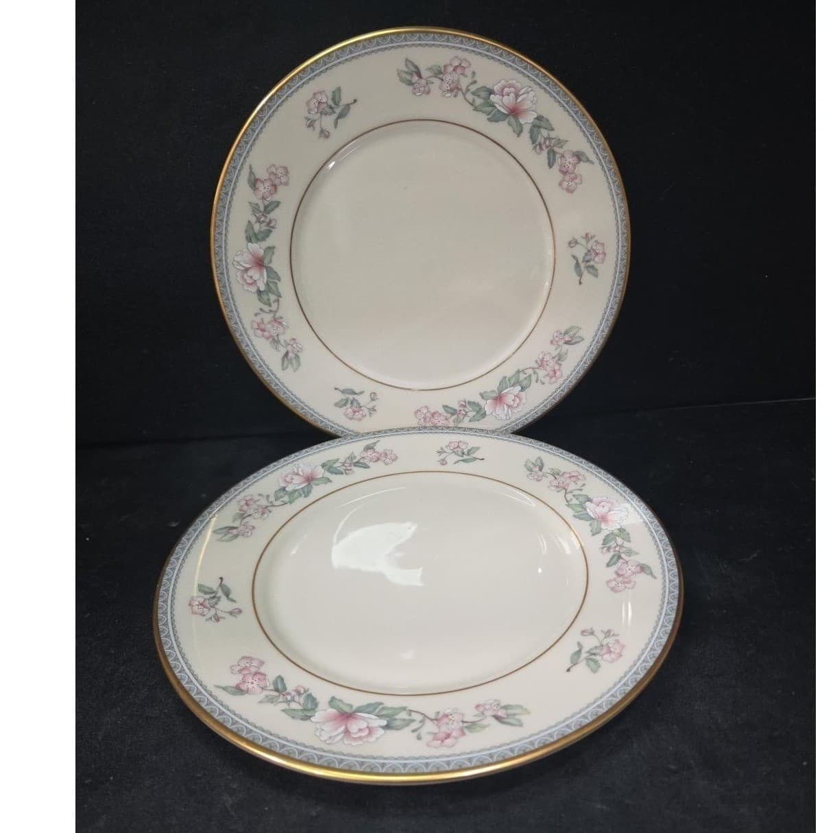 Lenox Serenade Salad Plates, Set of 2, Vintage Floral Replacement Dinnerware - Thumbnail 2