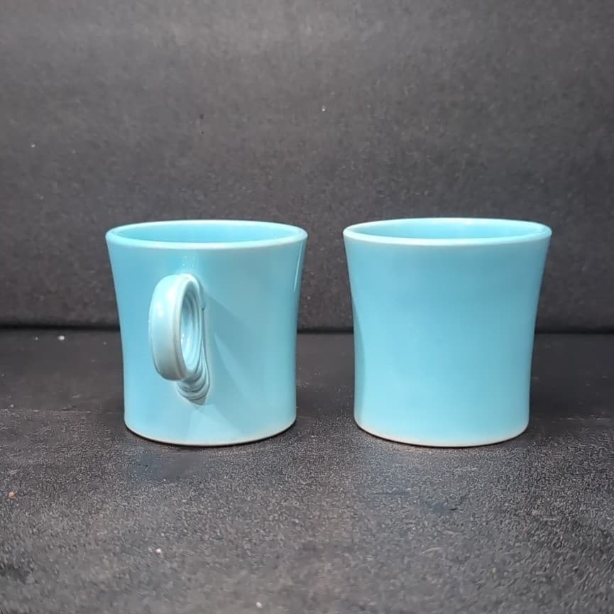 Fiestaware Turquoise Coffee Cups, Set of 2, Vintage Original Fiesta, Replacement - Thumbnail 5