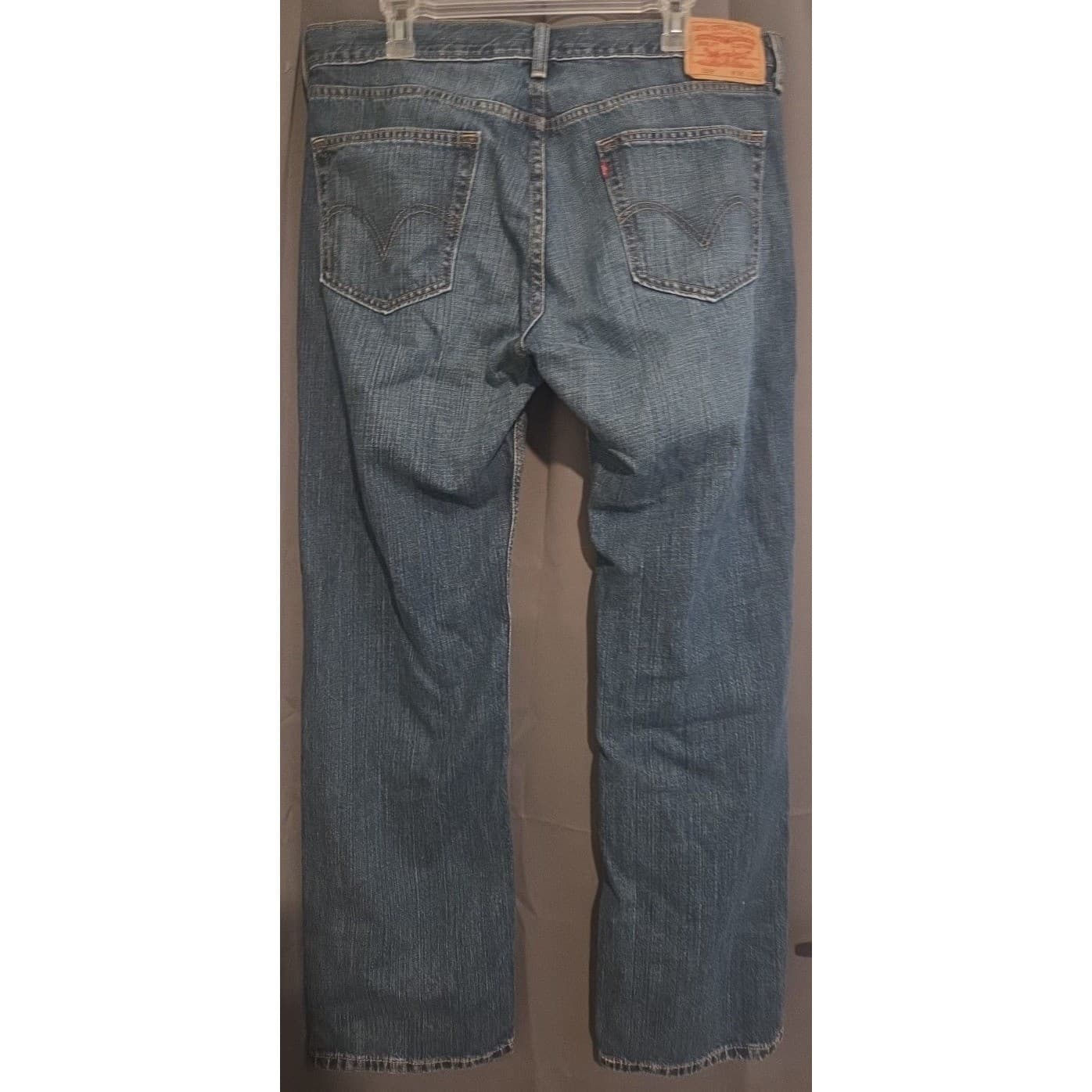 Levis 559 Relaxed Straight Leg Jeans, Men's 36x34 Medium Wash Blue 100% Cotton - Thumbnail 4
