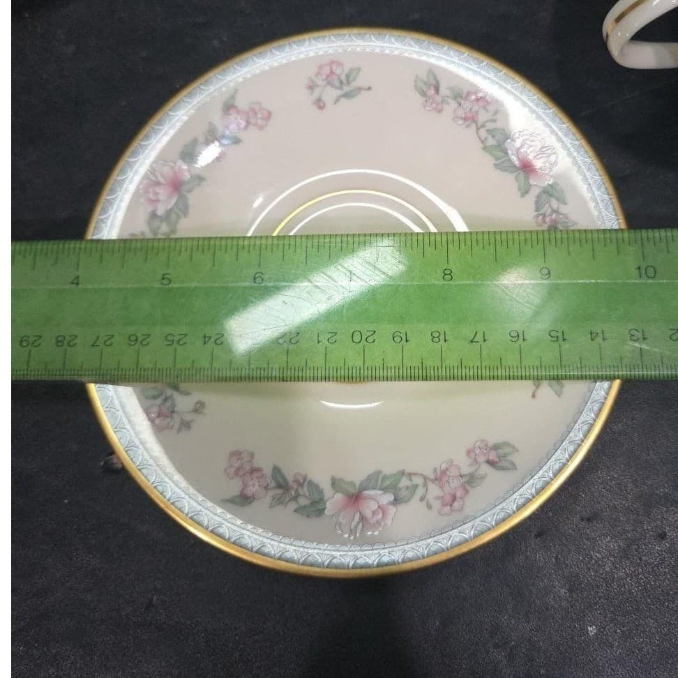 Lenox Serenade Cup & Saucers, Set Of 4, Vintage Floral Replacement Tableware - Thumbnail 11