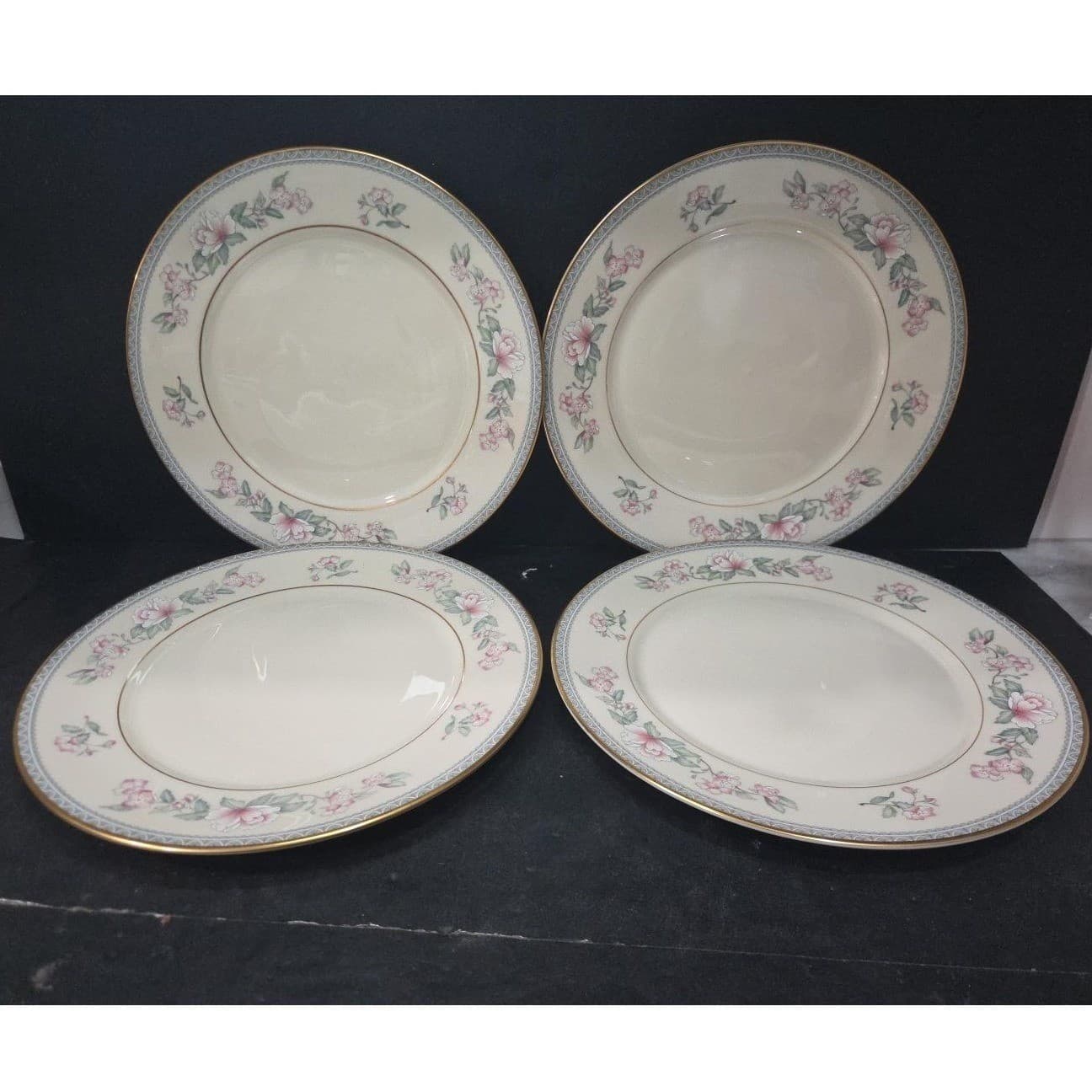 Lenox Serenade Dinner Plates, Set of 4, Vintage Floral Replacement Dinnerware - Thumbnail 2