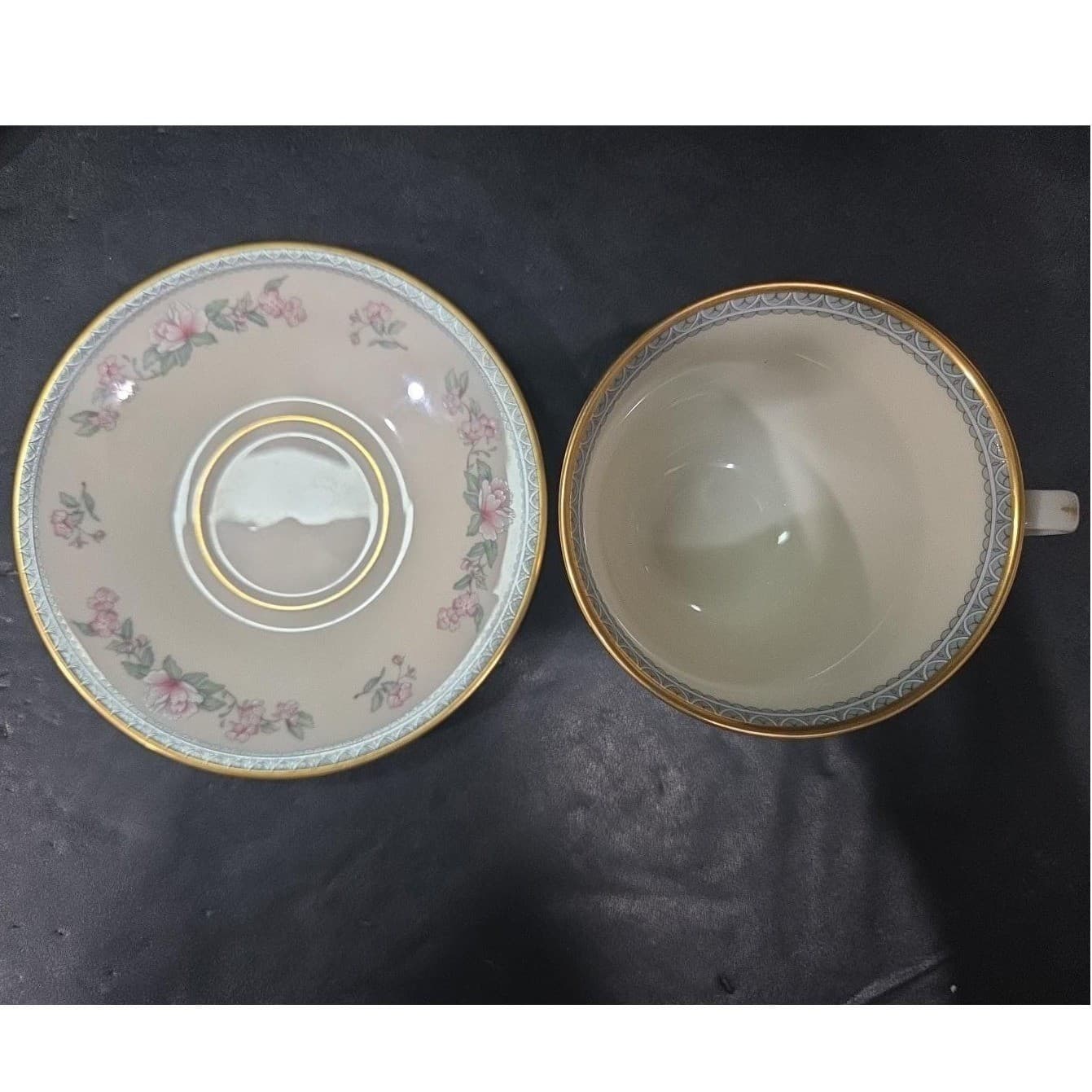 Lenox Serenade Cup & Saucers, Set Of 4, Vintage Floral Replacement Tableware - Thumbnail 7