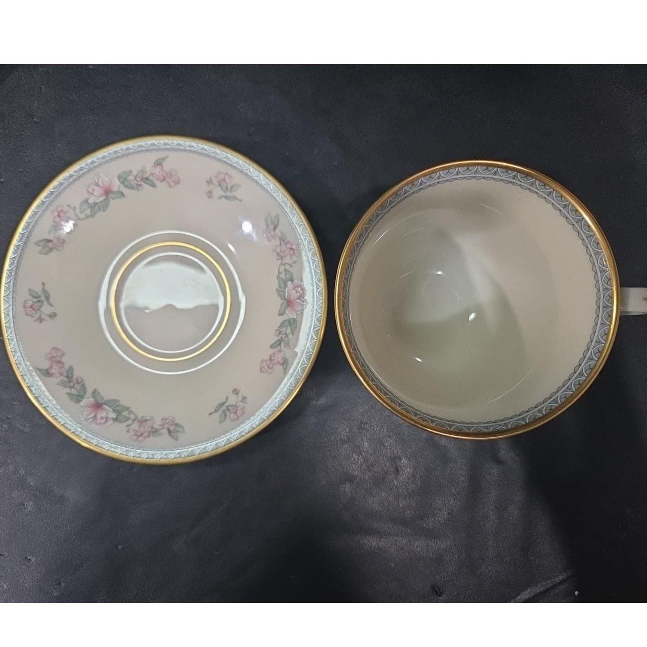 Lenox Serenade Cup & Saucers, Set of 2, Vintage Floral Replacement Tableware - Thumbnail 7