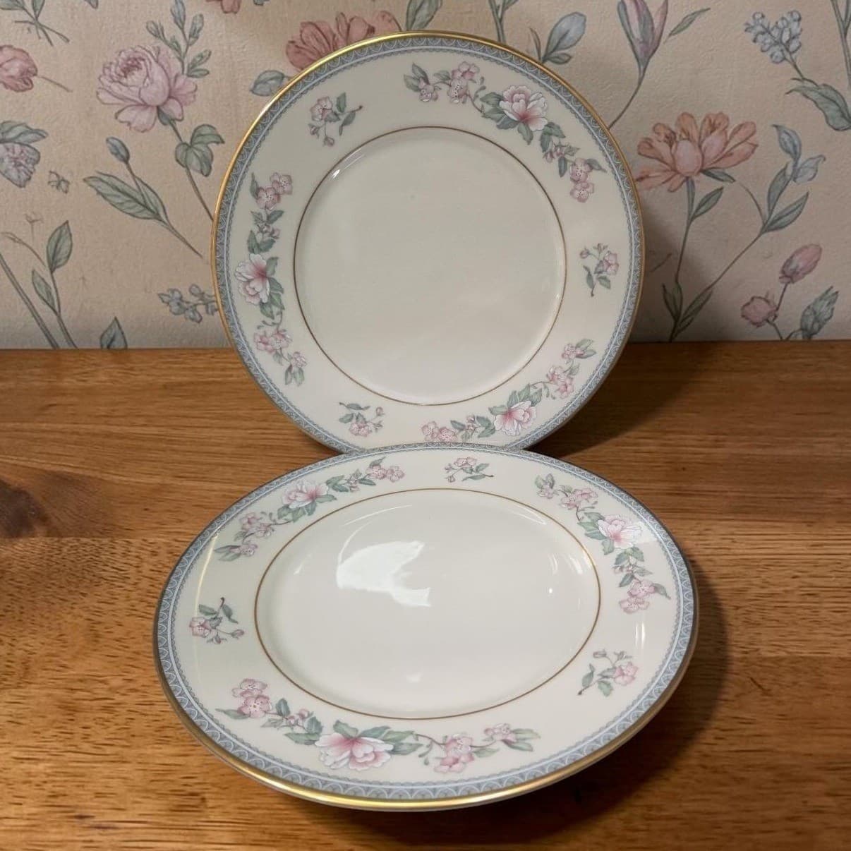 Lenox Serenade Salad Plates, Set of 2, Vintage Floral Replacement Dinnerware