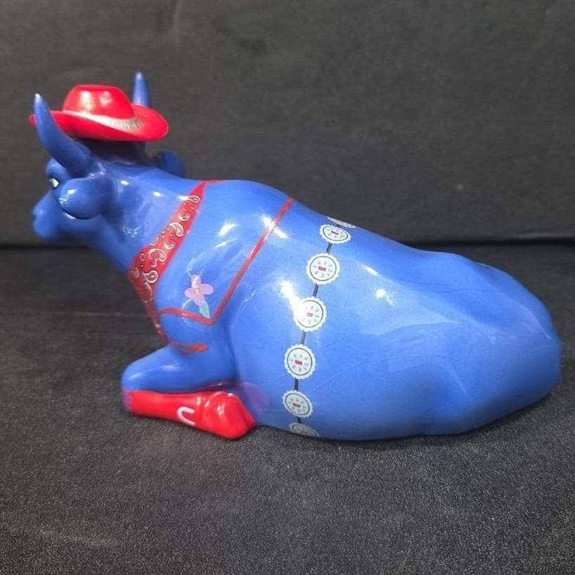 Cow Parade Even cowgirls get the Blues, Westland Giftware, #9180, No Box - Thumbnail 6
