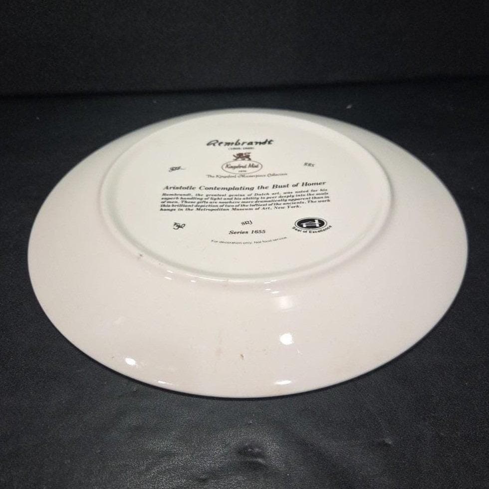 Rembrandt's Aristotle Contemplating the Bust of Homer Collectible Plate Kingford - Thumbnail 6