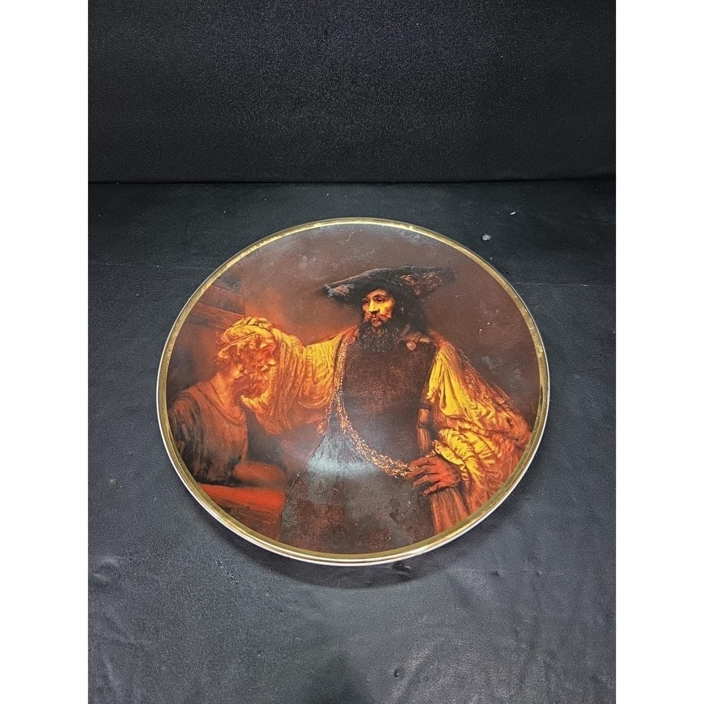 Rembrandt's Aristotle Contemplating the Bust of Homer Collectible Plate Kingford - Thumbnail 10