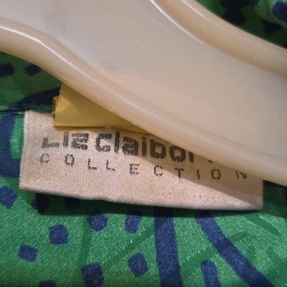 Liz Claiborne Collection Green Silk Leaf Print Skirt Suit Set, Women's Size 6 - Thumbnail 6