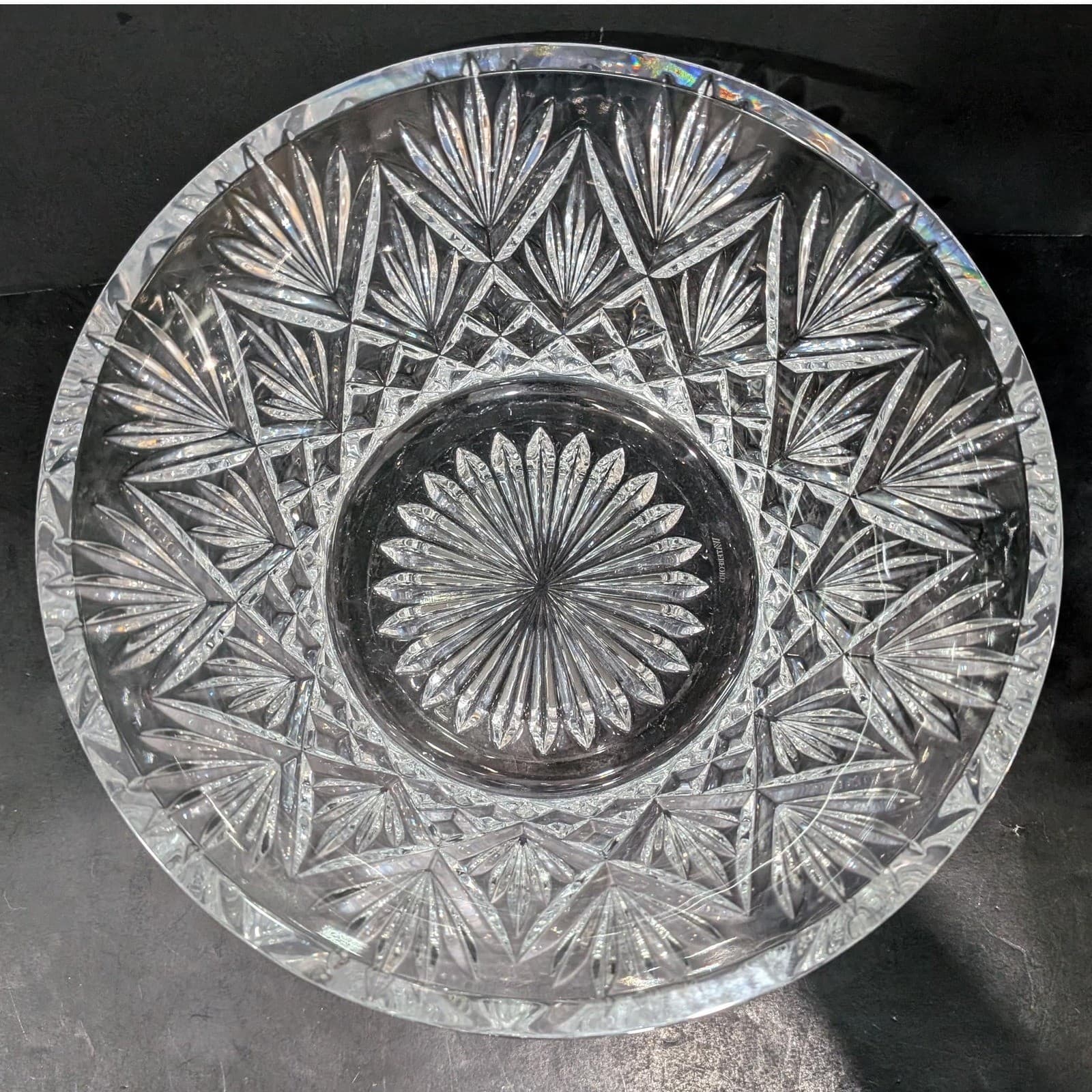 Waterford Crystal Clear Flared Rim Bowl, Vintage Cassidy Pattern, Centerpiece - Thumbnail 7
