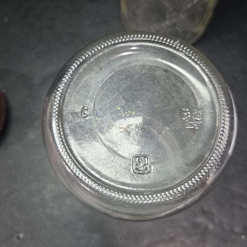 Anchor Hocking Embossed Clear Glass Jars, Set of 2, Vintage Fan Cross Canisters - Thumbnail 9