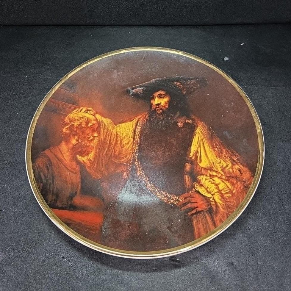 Rembrandt's Aristotle Contemplating the Bust of Homer Collectible Plate Kingford - Thumbnail 2
