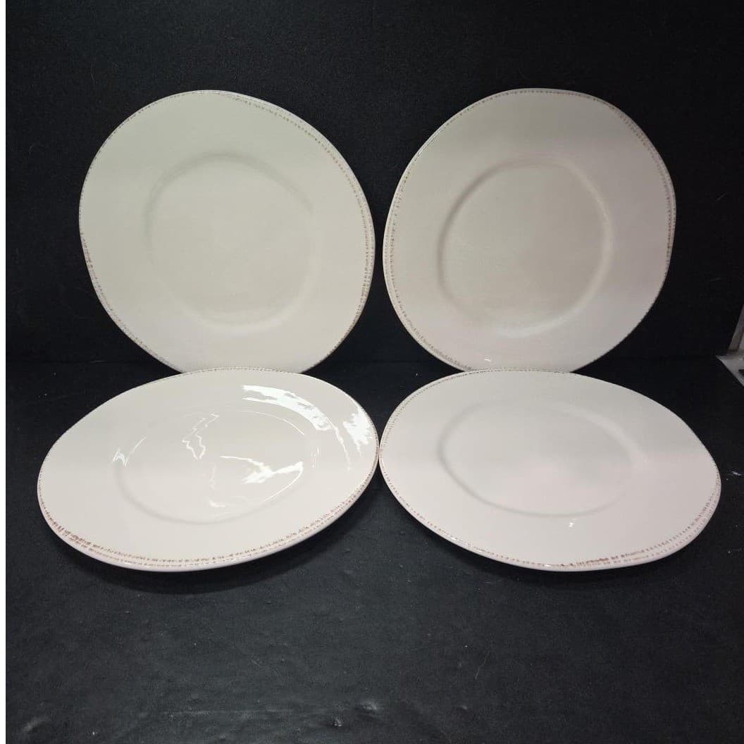 Libbey Farmhouse Cream Dinner Plates, Set of 4, Rustic Tableware, FH-503 242 - Thumbnail 2