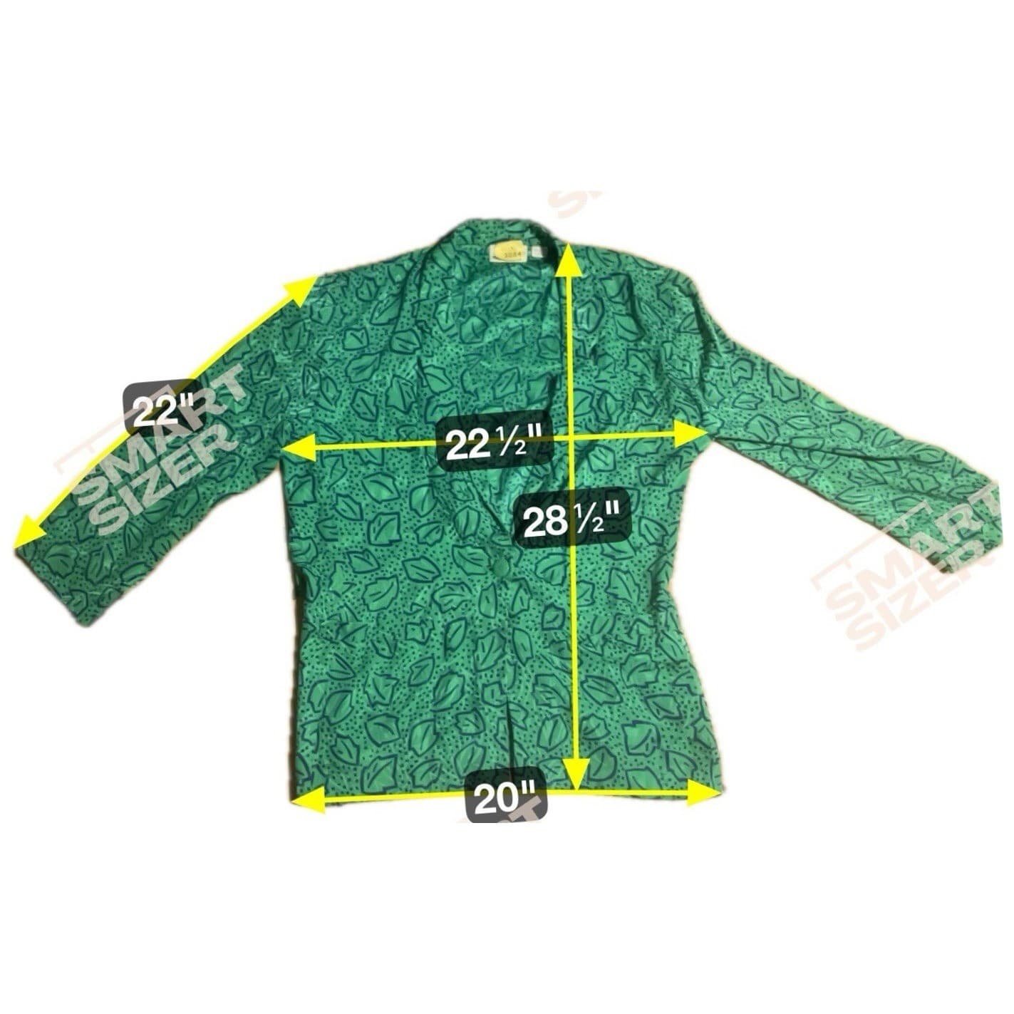 Liz Claiborne Collection Green Silk Leaf Print Skirt Suit Set, Women's Size 6 - Thumbnail 2