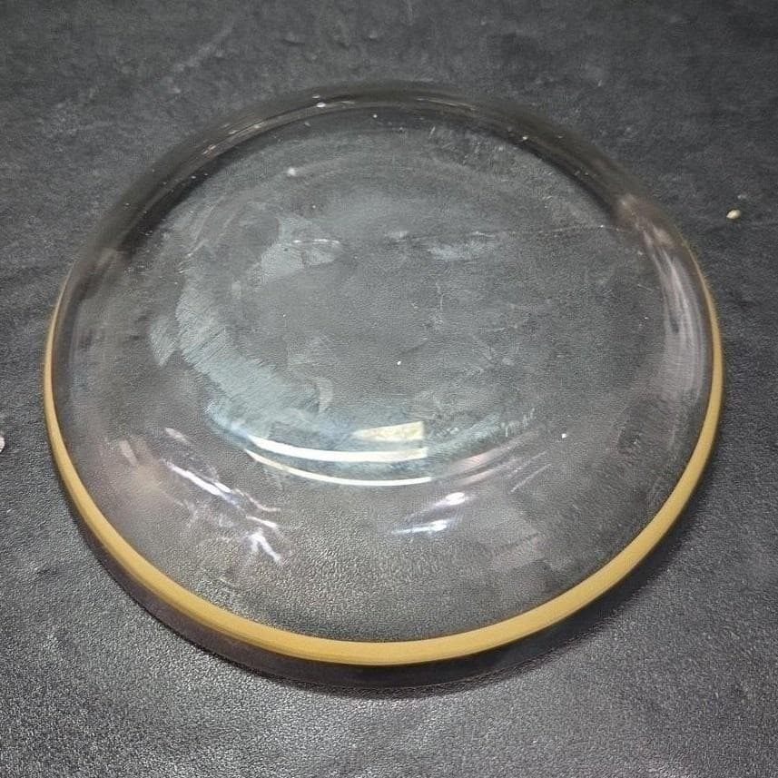 Platinum Trim Glass Dessert Bowls, Set of 4, Vintage Clear Glassware, Tableware - Thumbnail 4