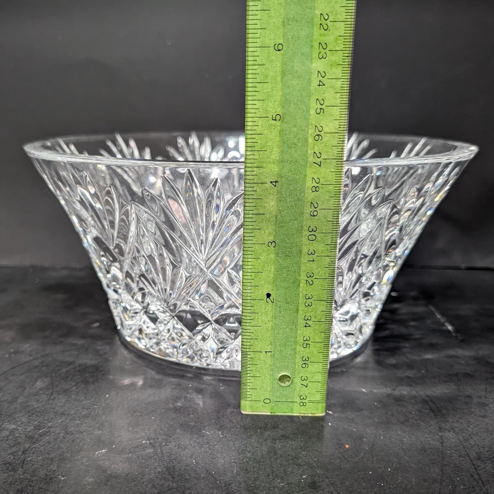 Waterford Crystal Clear Flared Rim Bowl, Vintage Cassidy Pattern, Centerpiece - Thumbnail 10