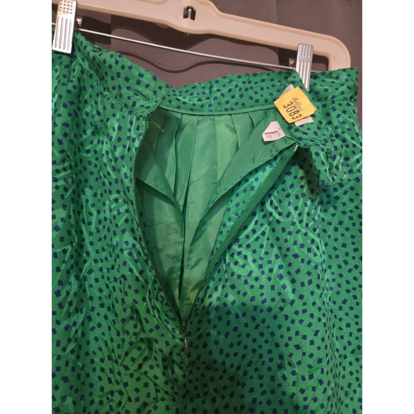Liz Claiborne Collection Green Silk Leaf Print Skirt Suit Set, Women's Size 6 - Thumbnail 11