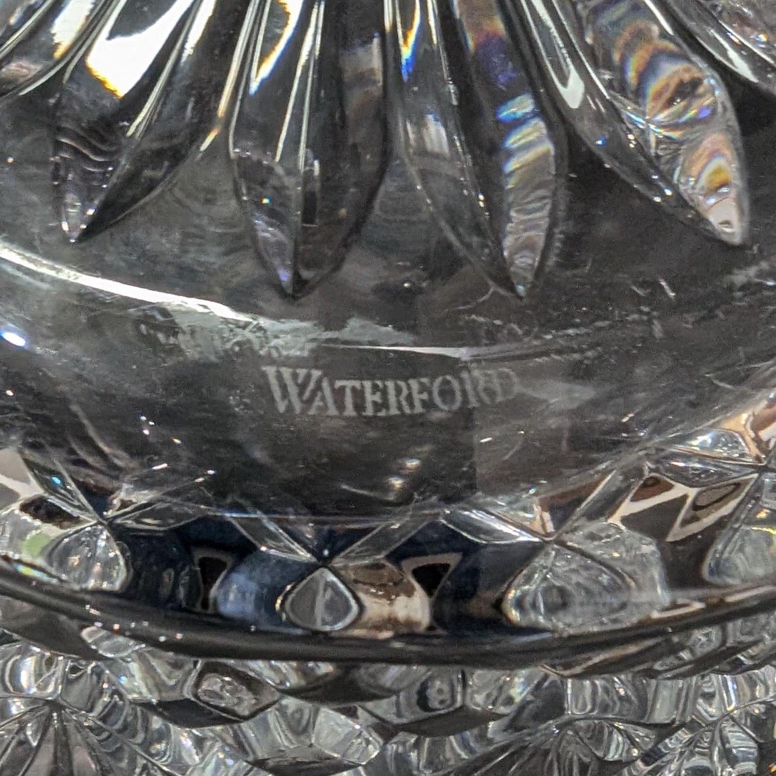 Waterford Crystal Clear Flared Rim Bowl, Vintage Cassidy Pattern, Centerpiece - Thumbnail 9