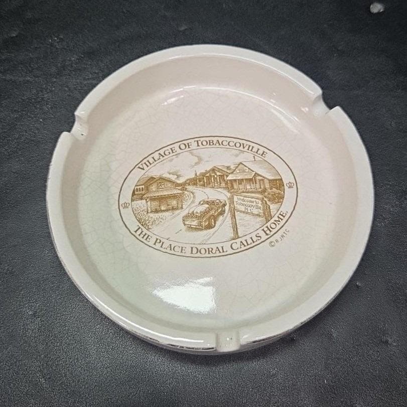 Village of Tobaccoville Ashtray, Doral Cigarettes Prom, Tobacco Smokers Dish - Thumbnail 2