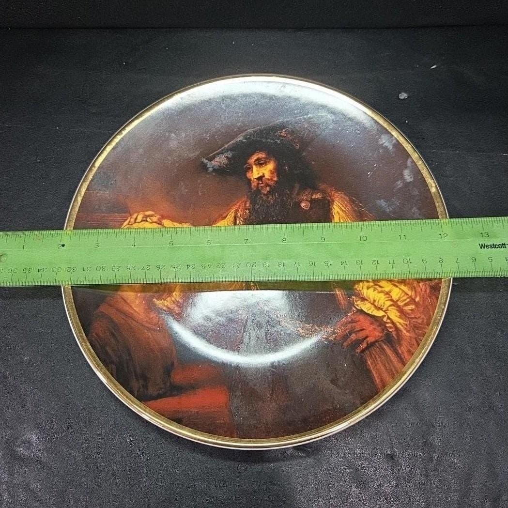 Rembrandt's Aristotle Contemplating the Bust of Homer Collectible Plate Kingford - Thumbnail 5