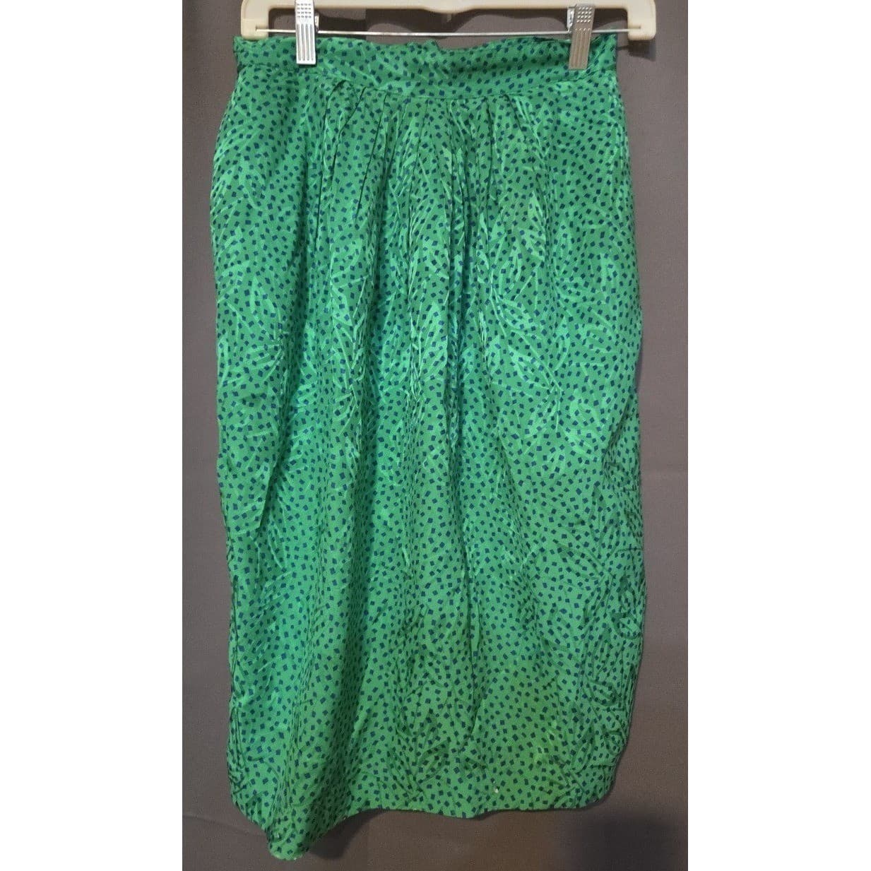 Liz Claiborne Collection Green Silk Leaf Print Skirt Suit Set, Women's Size 6 - Thumbnail 10