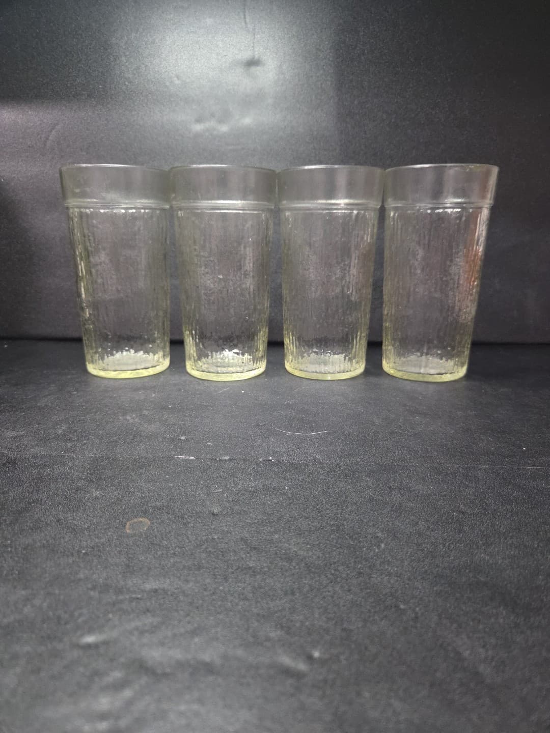 Kerr Clear Bark Textured Tumblers, Set of 4, Vintage 16 Oz Ice Drinking Glasses - Thumbnail 2