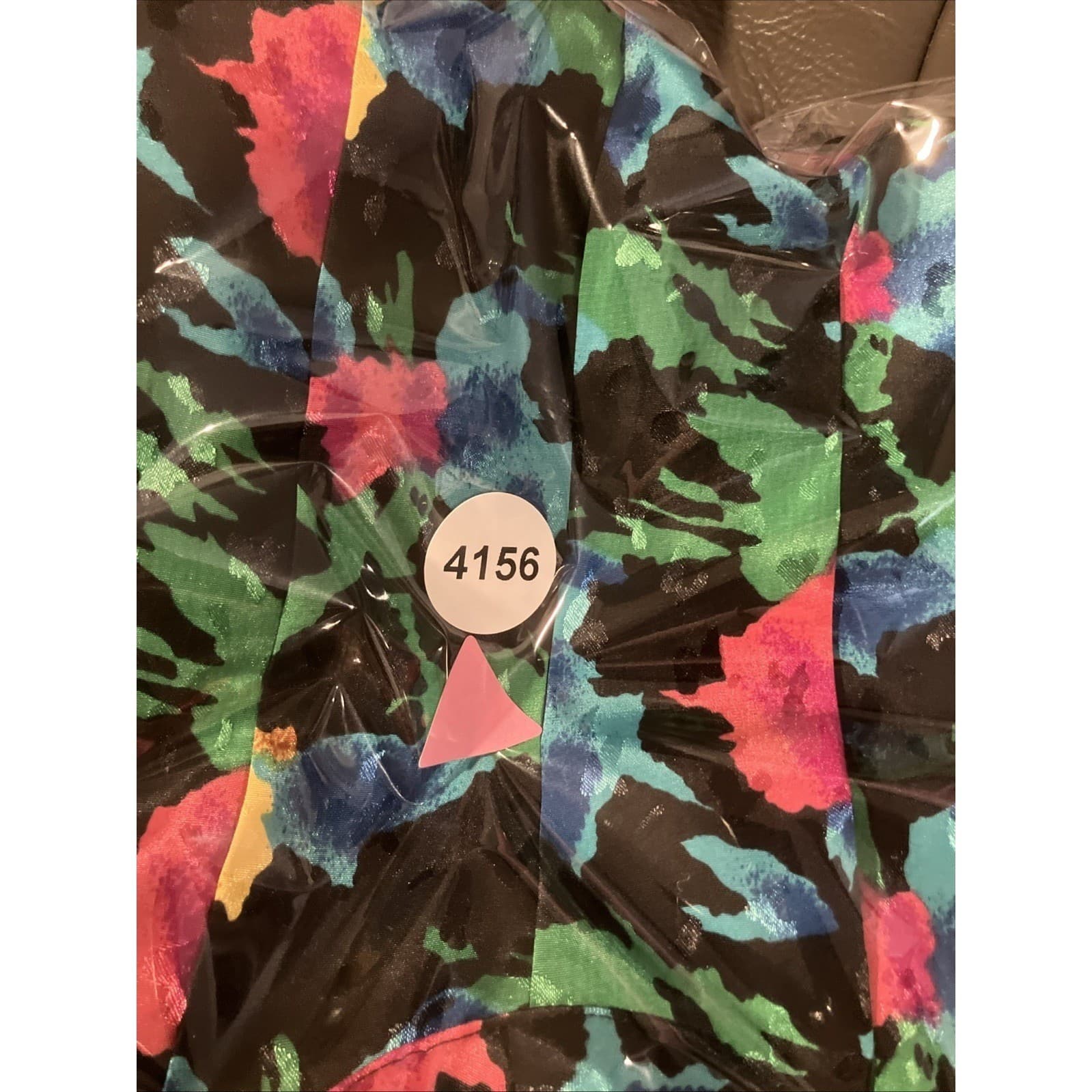 Michelle Stuart Vintage Abstract Floral High Neck Blouse, Women's Size 8 - Thumbnail 7