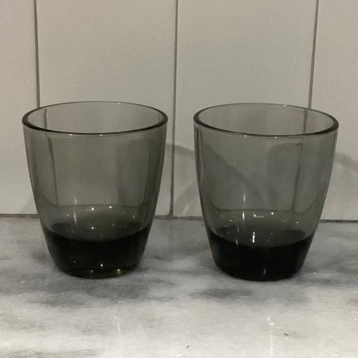 Libbey Classic Smoke Gray Double Old Fashioned Glasses Set of 2 Lowball Tumblers - Thumbnail 10