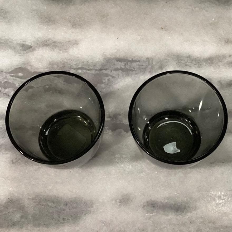 Libbey Classic Smoke Gray Double Old Fashioned Glasses Set of 2 Lowball Tumblers - Thumbnail 4