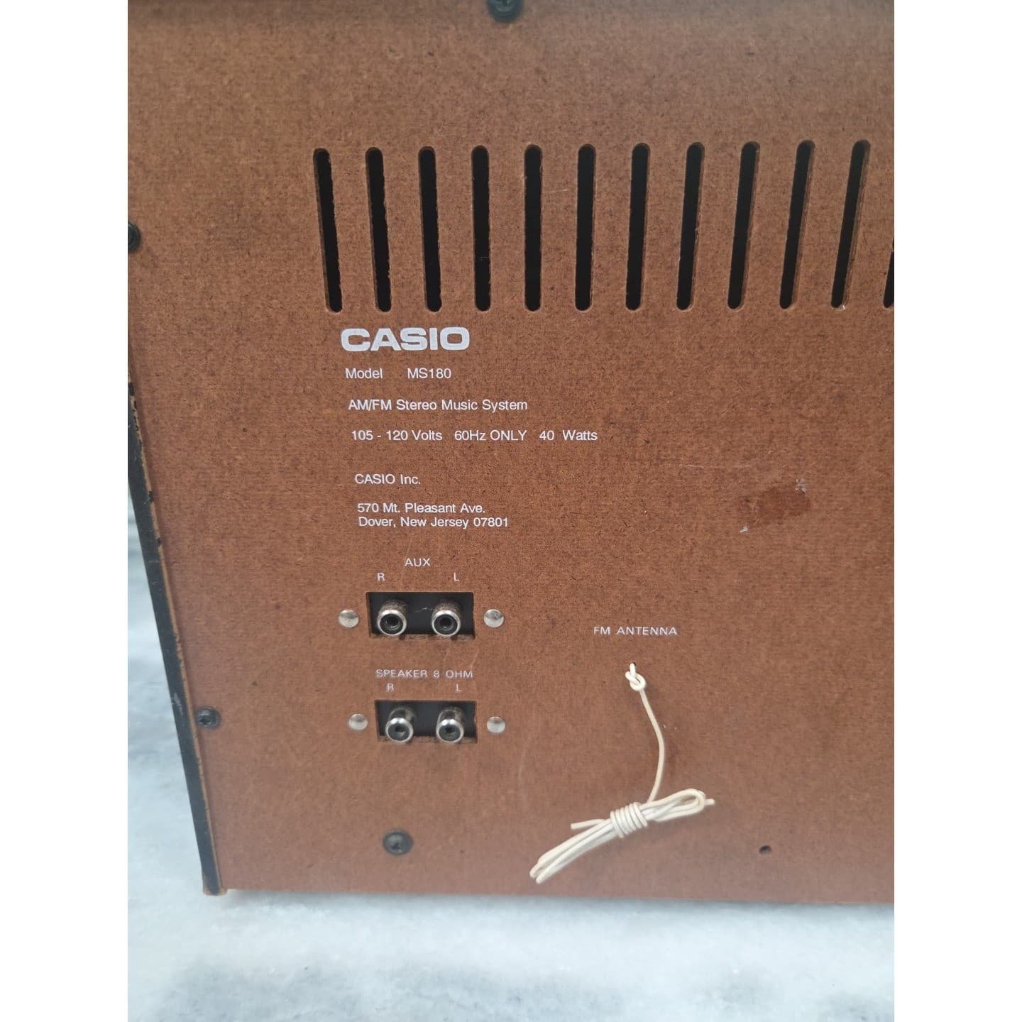 Casio MS180 AM/FM Stereo Music System Dual Cassette 5-Band Graphic EQ Black - Thumbnail 7