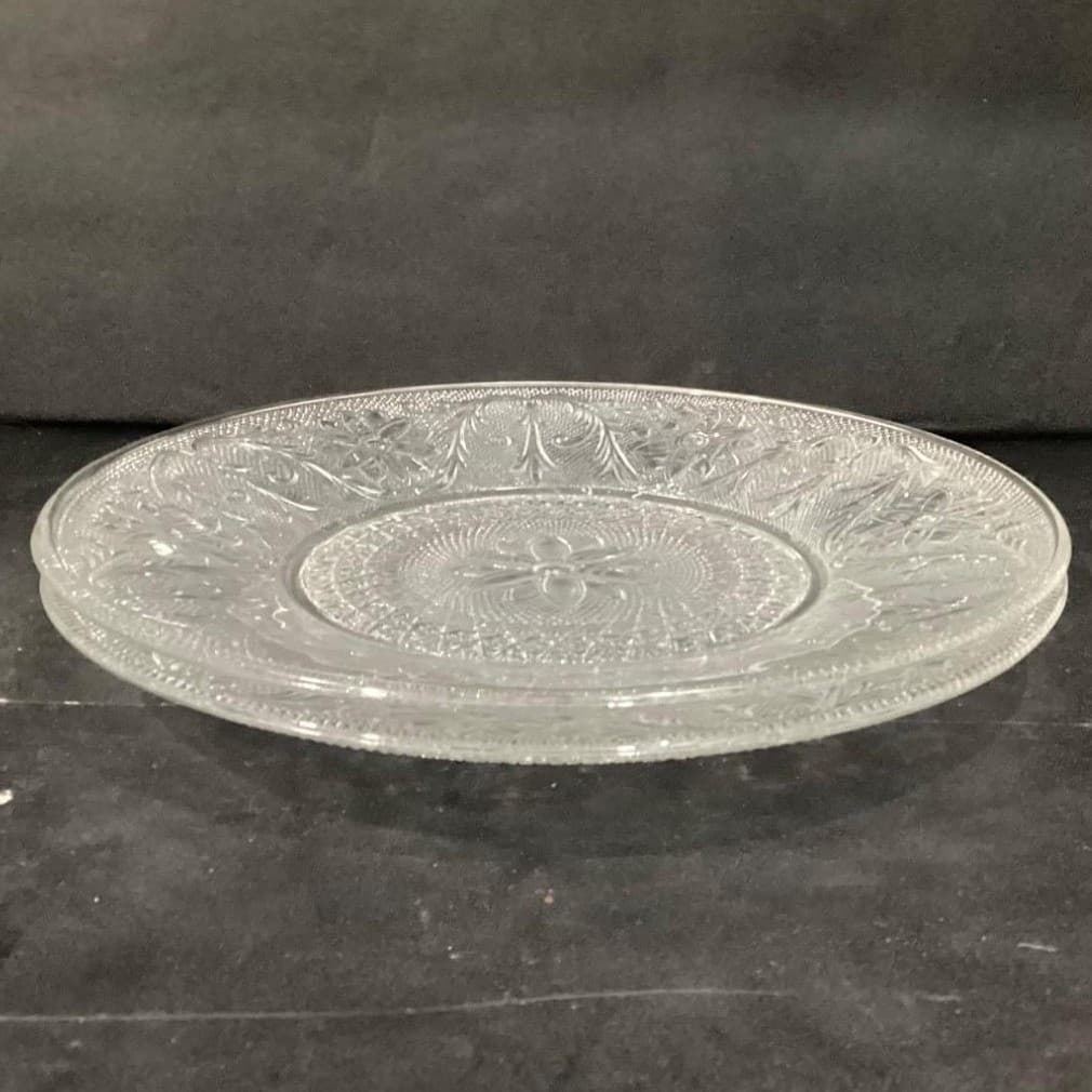Indiana Glass Sandwich Tiara Dinner Plates, Set of 2, Vintage Clear Glassware - Thumbnail 7