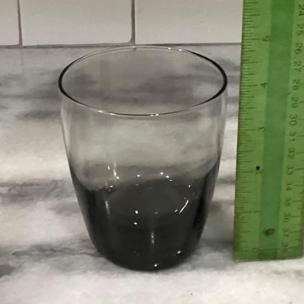 Libbey Smoke Gray Glass Tumblers, Set of 4, Vintage Weighted Bottom Glassware - Thumbnail 6