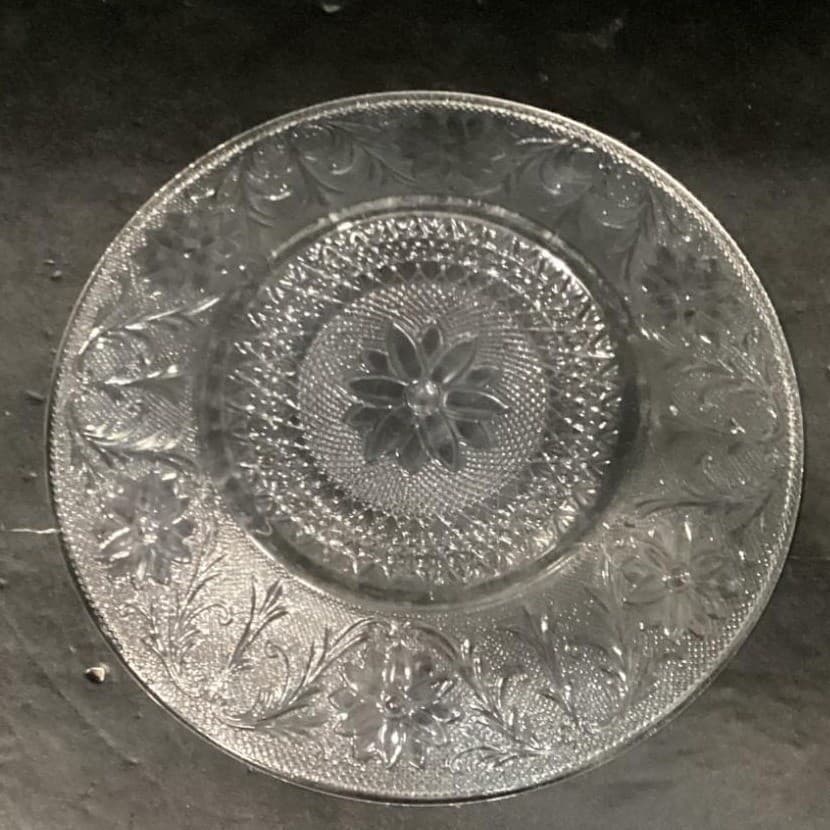 Indiana Glass Sandwich Tiara Dinner Plates, Set of 2, Vintage Clear Glassware - Thumbnail 4