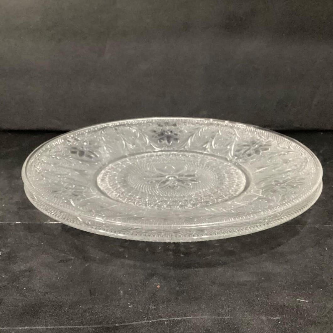 Indiana Glass Sandwich Tiara Dinner Plates, Set of 2, Vintage Clear Glassware - Thumbnail 9