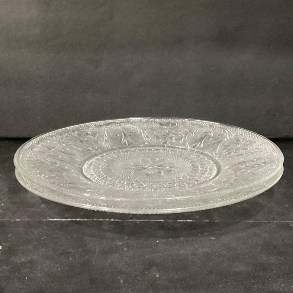 Indiana Glass Sandwich Tiara Dinner Plates, Set of 2, Vintage Clear Glassware - Thumbnail 6