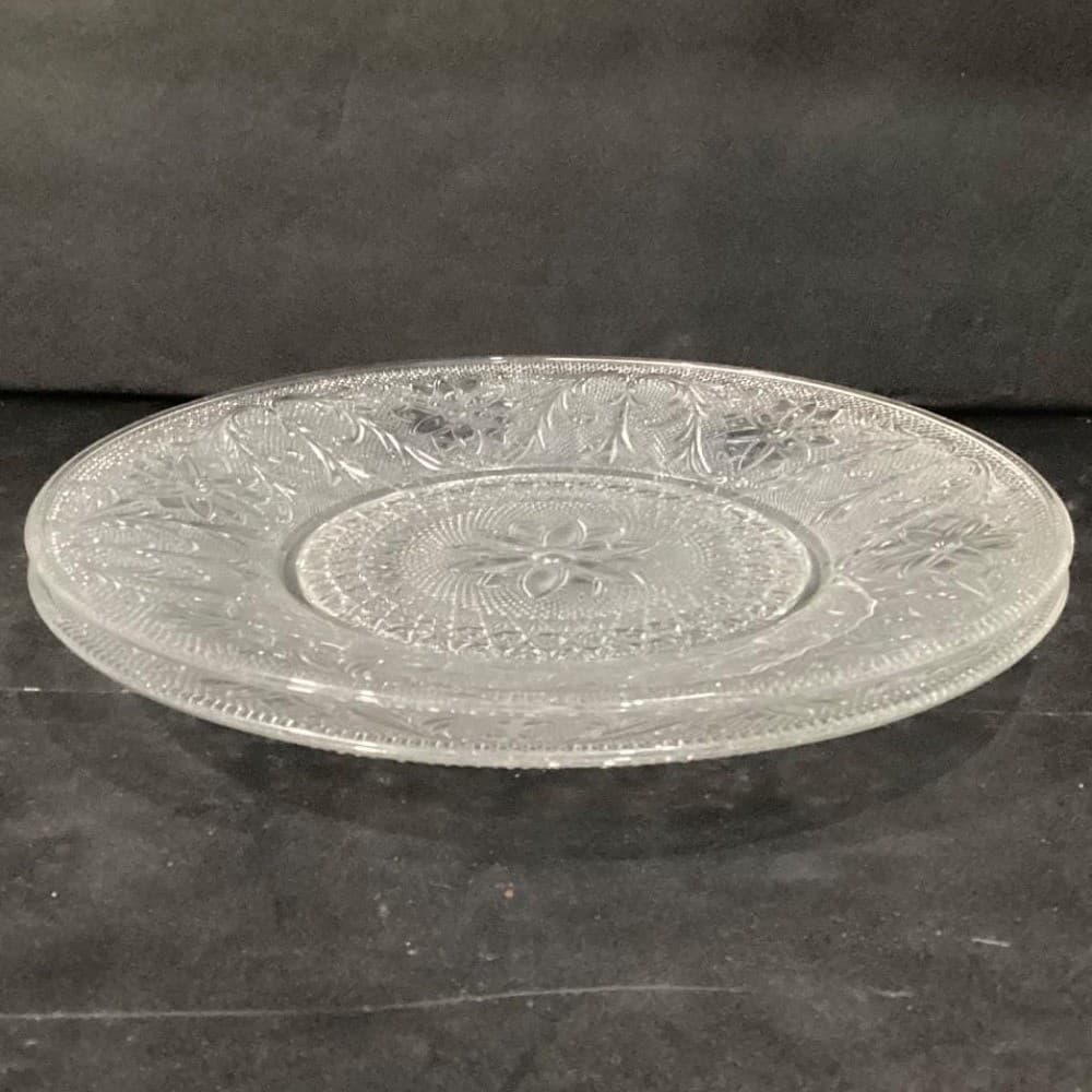 Indiana Glass Sandwich Tiara Dinner Plates, Set of 2, Vintage Clear Glassware - Thumbnail 8