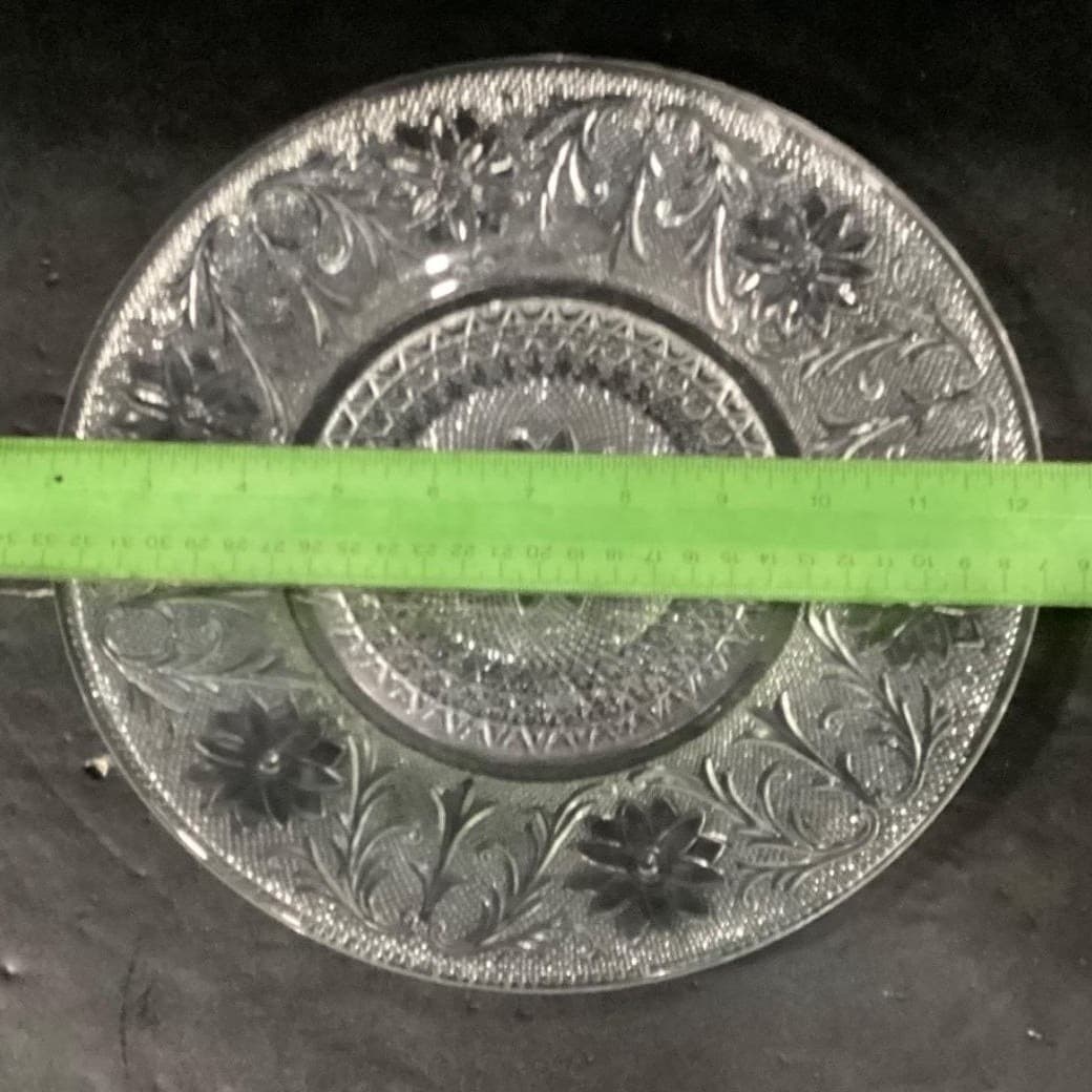 Indiana Glass Sandwich Tiara Dinner Plates, Set of 2, Vintage Clear Glassware - Thumbnail 5