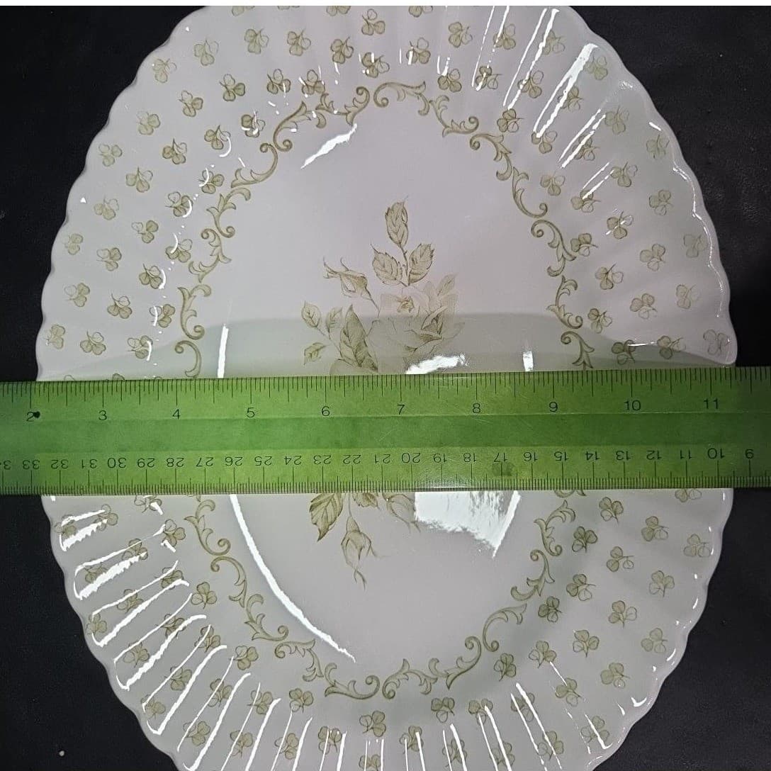 J&G Meakin Ironstone "Chantilly Green" Oval Serving Platter, Vintage Serveware - Thumbnail 6