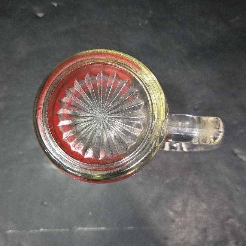 Libbey Holly & Berries Design Glass Beer Mug, Vintage Holiday Drinkware Stein - Thumbnail 8