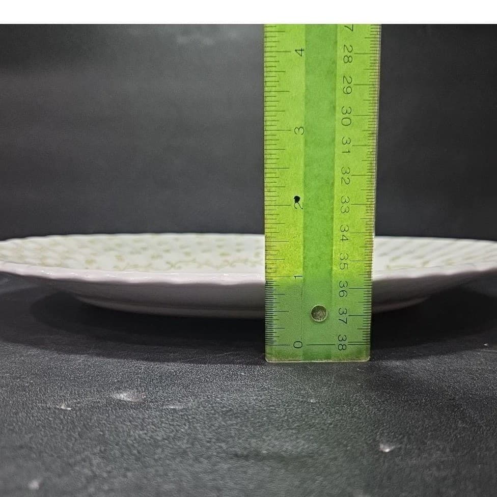 J&G Meakin Ironstone "Chantilly Green" Oval Serving Platter, Vintage Serveware - Thumbnail 7