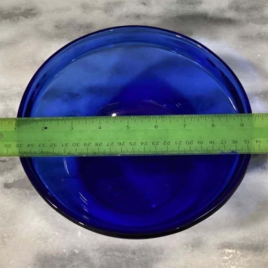 Vintage Anchor Hocking USA Cobalt Blue Glass Nesting Mixing Bowls Set of 3 * - Thumbnail 3