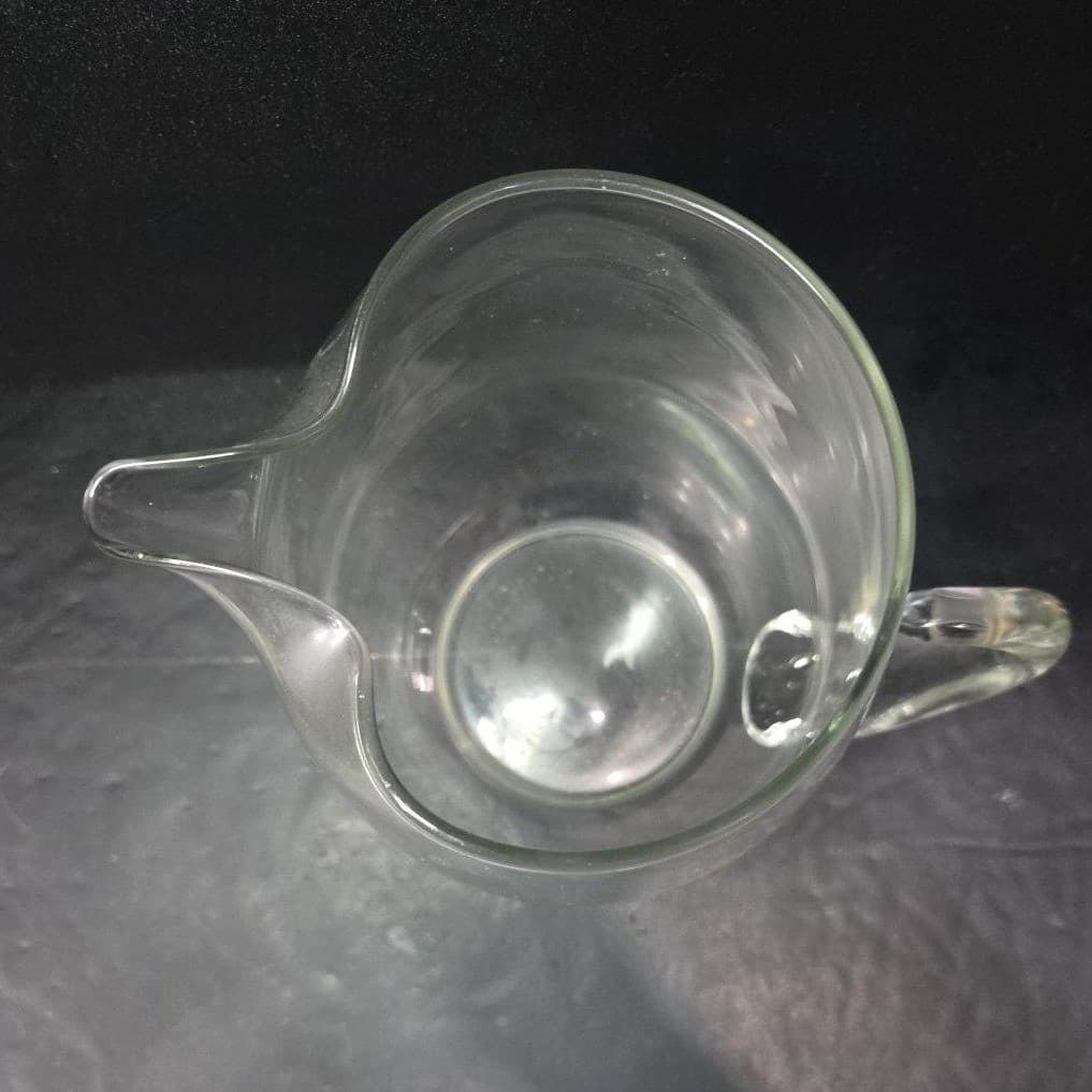 Dale Moore Etched Wheat Design Pitcher, Vintage Clear Glass Jug, Tableware - Thumbnail 7