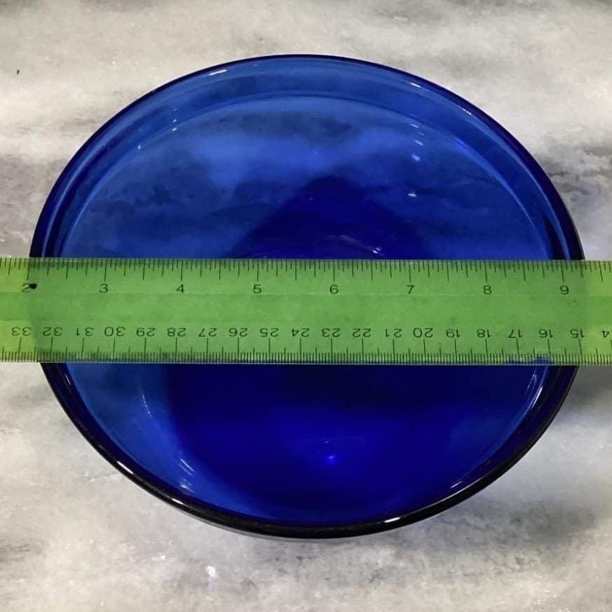 Vintage Anchor Hocking USA Cobalt Blue Glass Nesting Mixing Bowls Set of 3 * - Thumbnail 5