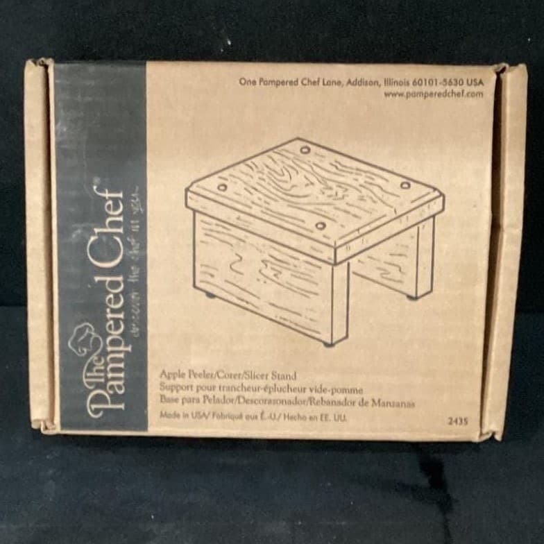 Pampered Chef Apple Peeler 2435 Corer Slicer Stand New - Thumbnail 5