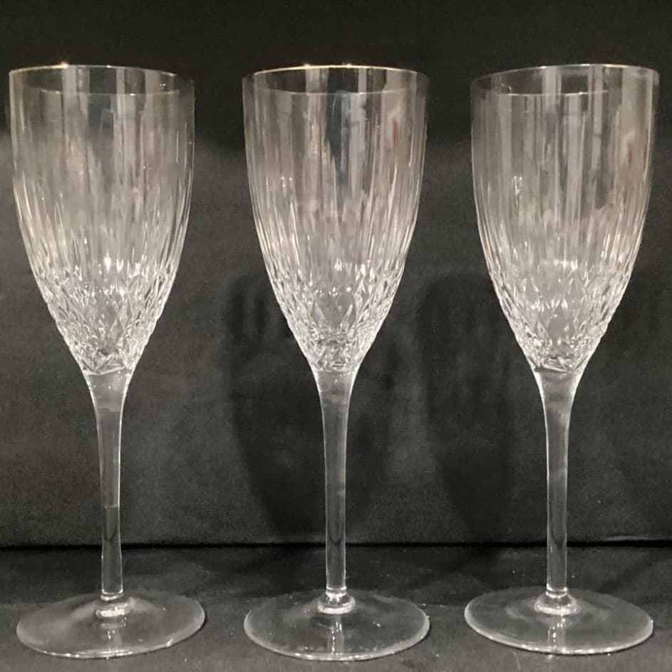 3 Rogaska Wine Glasses Vogue Goblet Crystal 8.5" Signed * - Thumbnail 11