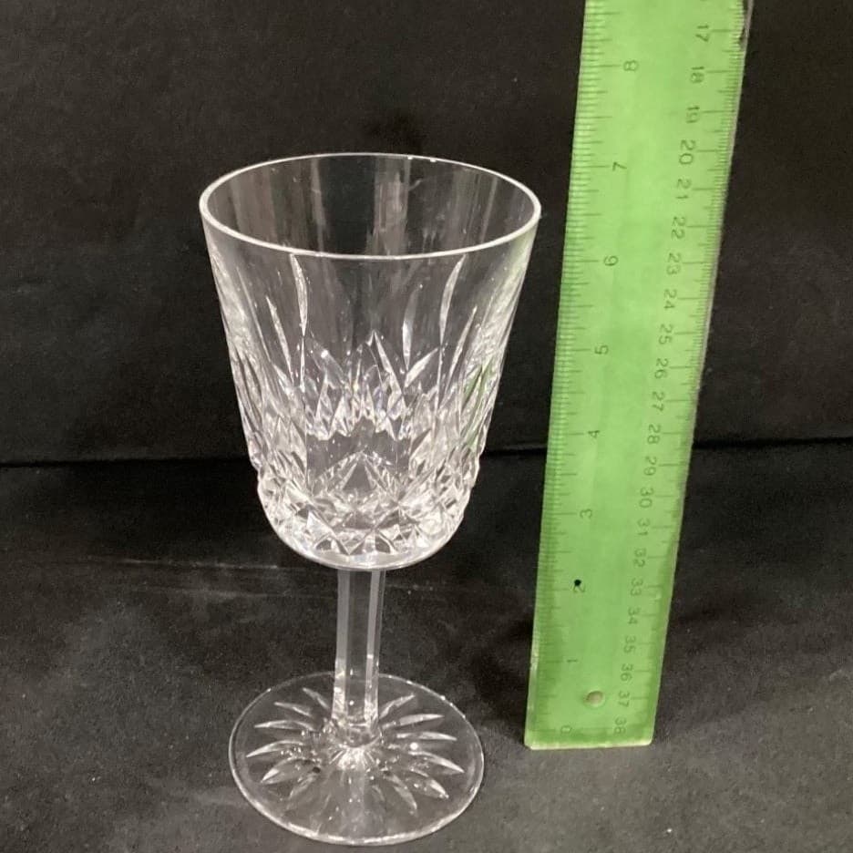 Set of 2 Waterford Crystal Lismore Water Goblet/Wine Glasses 6 7/8" IRELAND 8oz - Thumbnail 2