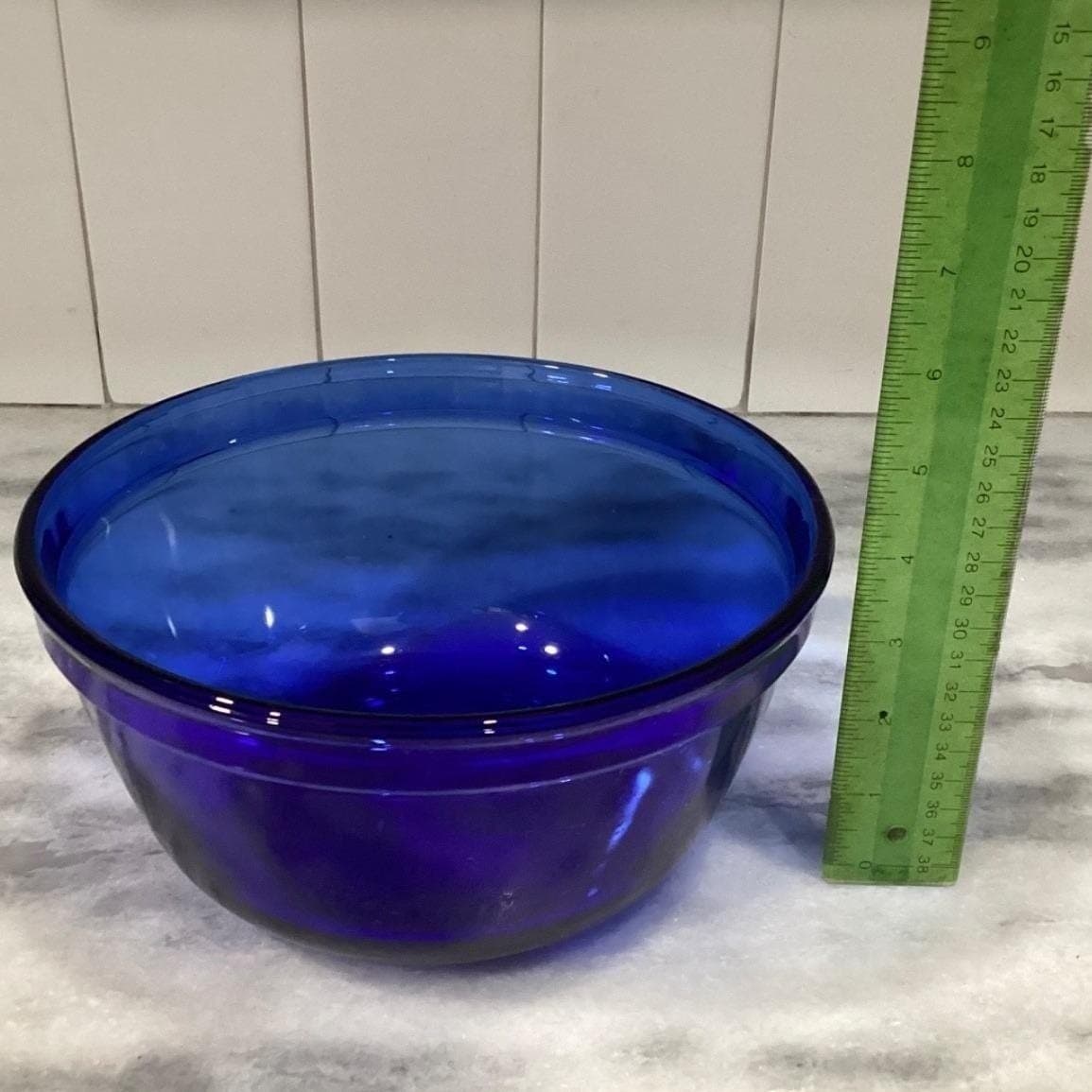 Vintage Anchor Hocking USA Cobalt Blue Glass Nesting Mixing Bowls Set of 3 * - Thumbnail 2