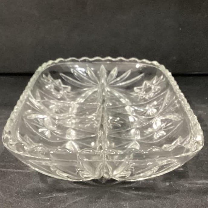 Anchor Hocking Early American Prescut Clear Glass 12 x 6 3 Part Divided Relish - Thumbnail 10