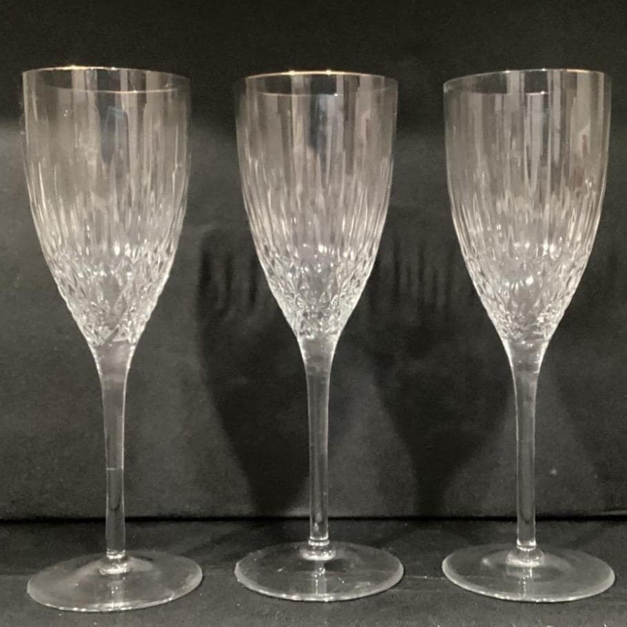 3 Rogaska Wine Glasses Vogue Goblet Crystal 8.5" Signed * - Thumbnail 9